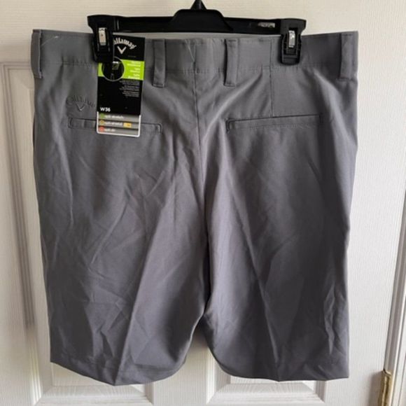 Callaway Men's Heather Micro Golf Short, Gray - Picture 2 of 6